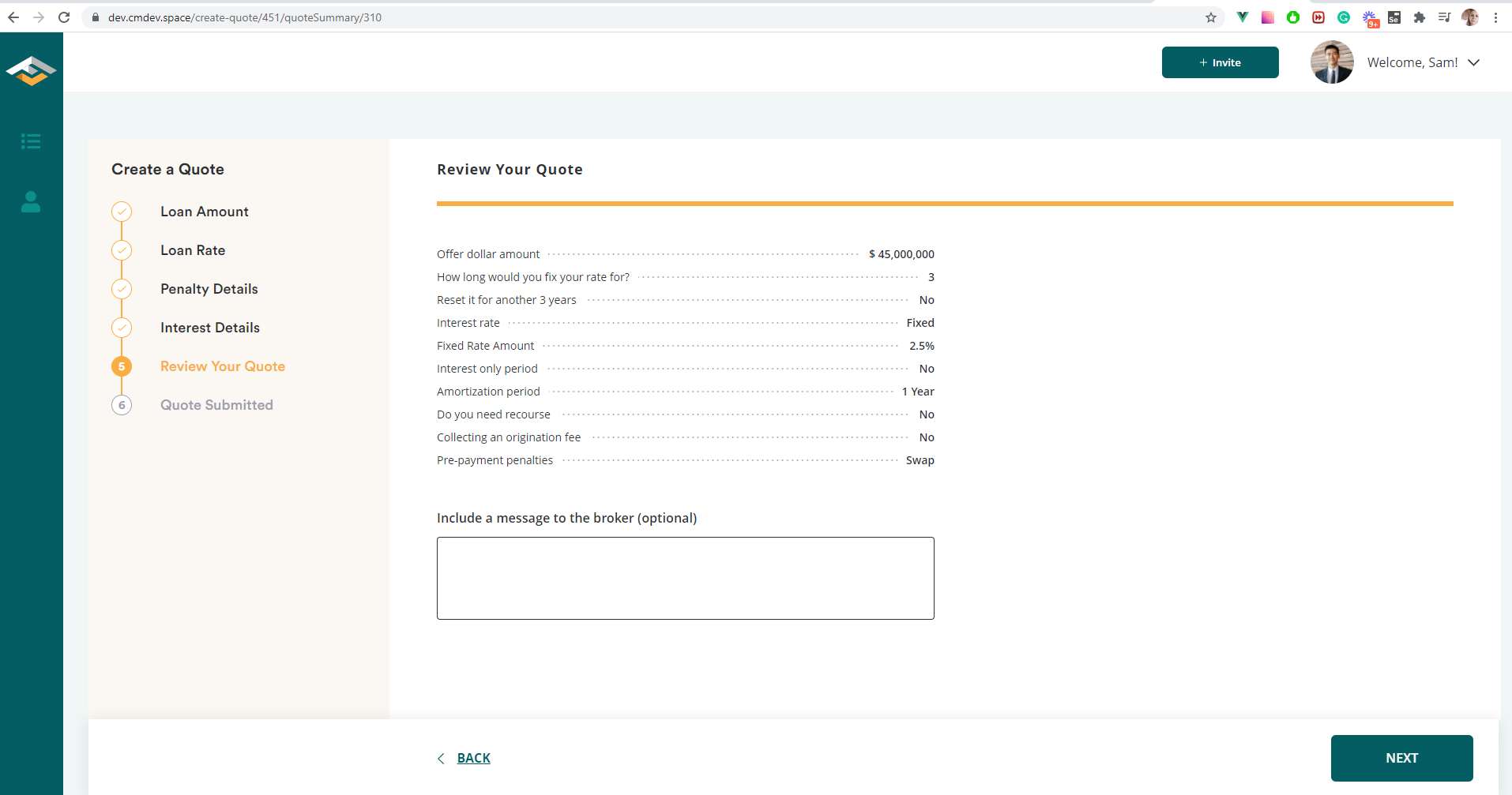 screenshot of Finance Lobby